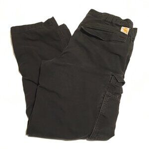 Carhartt Men's Rugged Flex Relaxed Fit Canvas Cargo Pants 34x30 Black BN3574M